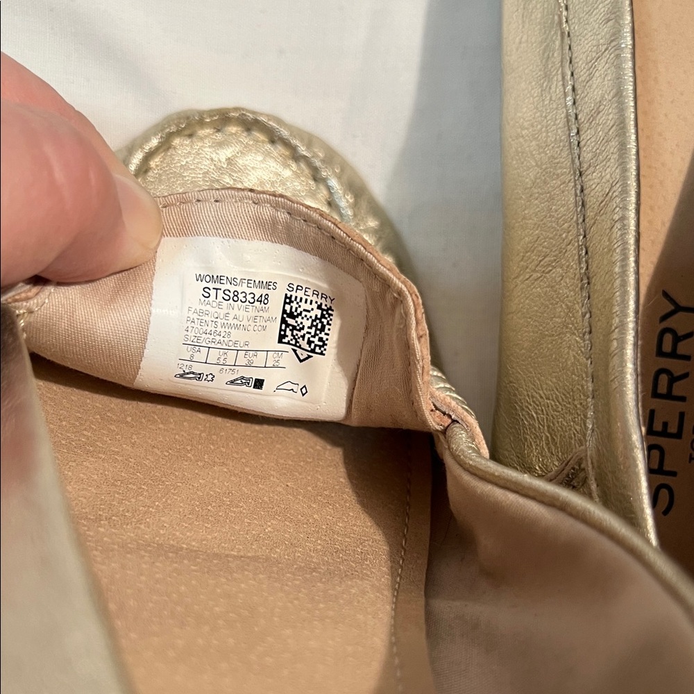 Sperry Women's Metallic Gold Loafers - Picture 9 of 9